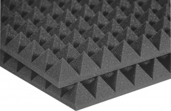 Изображение Звукоизоляция 0.25 кв. м., пирамидка 30 мм, светлый серый (с блестками)