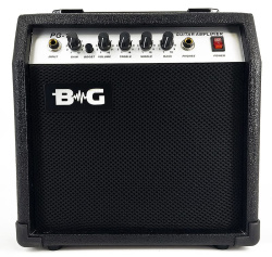 Изображение B&G PG15 Усилитель гитарный комбо, 15 Вт, 6,5", Input, Gain, Boost switch, Volume, Treble, Middle, B