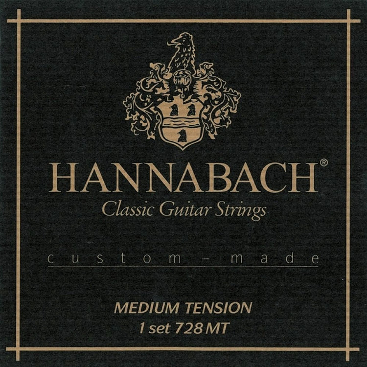 Изображение HANNABACH 728MT Струны для классическо гитары, Custom Made Black, среднее натяжение