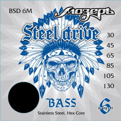 Изображение Мозеръ BSD-6M Steel Drive Комплект струн для 6-струнной бас-гитары, сталь, 30-130