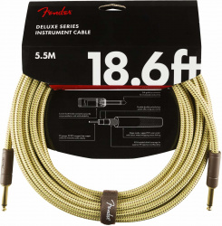 Изображение FENDER DELUXE 18.6 INST CBL TWD Гитарный кабель 18,6' (5,7 м), диаметр 0.813 мм, цвет: твид
