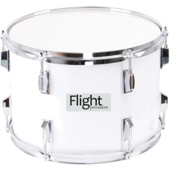 Изображение FLIGHT FMT-1410WH Маршевый барабан(тенор) В комплекте палочки и рмень, 14'x10', Белый