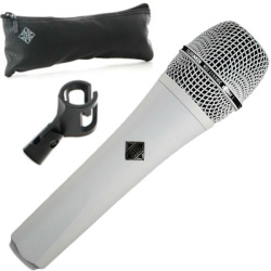 Изображение MPW Микрофон динамический, цвет: Белый + USB интерфейс, держатель-прищепка, кабель XLR-minijack