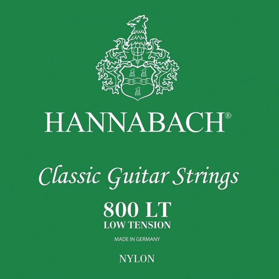 Изображение HANNABACH 800LT Струны для классической гитары, GREEN Silver Plated, Слабое натяжение