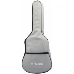 Изображение TERRIS TGB-A-05GRY - чехол для акустической гитары, утепленный (5 мм), 2 наплечных ремня, цвет серый