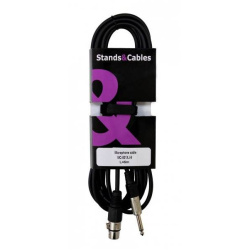 Изображение STANDS & CABLES MC-001XJ-5 микрофонный кабель распаянный, XLR мама - JACK моно, длина 5 метров