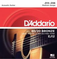 Изображение D`ADDARIO EJ-12 013-056 Струны для акустической гитары 