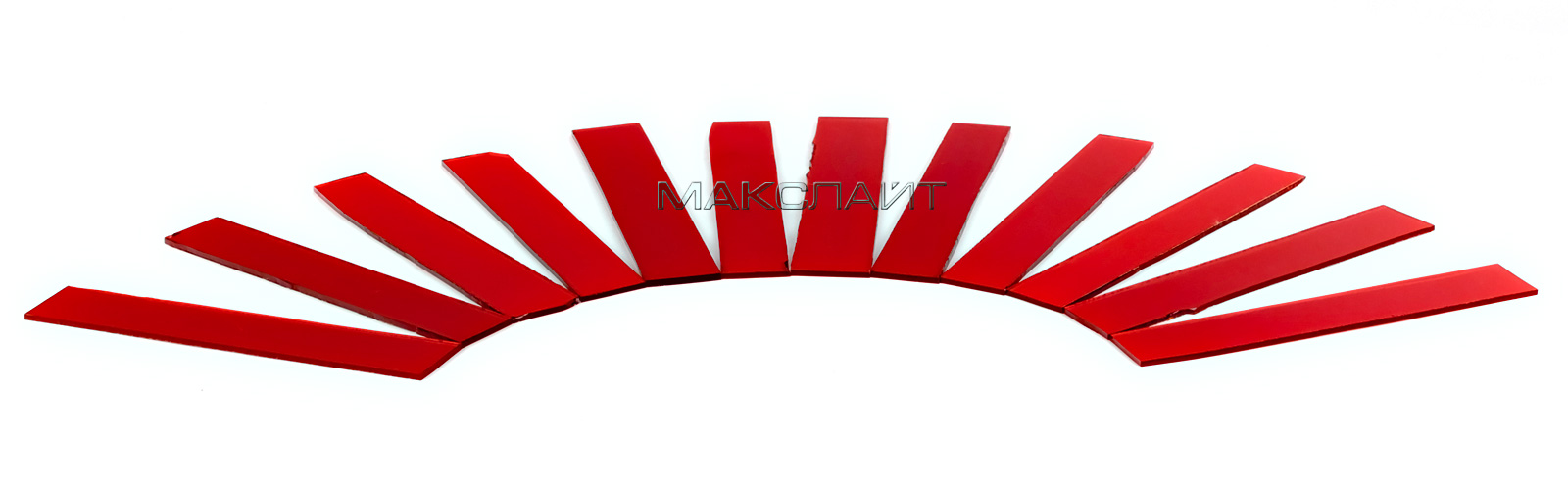 Изображение Светофильтр стеклянный красный (1 упаковка-12 полос) 170 мм