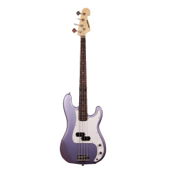 Изображение Playtech Prescision Bass Бас-гитара Б/У, фиолетовый металлик, белый пикгард