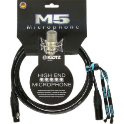 Изображение Klotz M5FM06 M5 микрофонный кабель XLR(F)-XLR(M), 6 м, черный, разъемы Neutrik