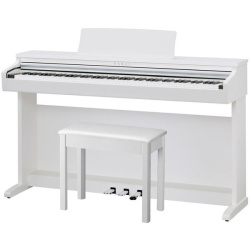 Изображение Kawai KDP120 W цифровое пианино с банкеткой, 88 клавиш, механика RHC II, 192 полифония, 15 тембров