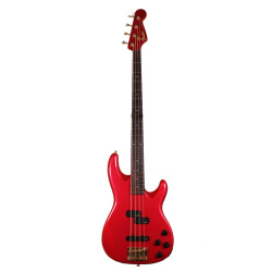 Изображение Fender Precision Jazz Bass PJR-65 Japan Бас-гитара б/у, s/n E851173, cherry red, золотая фурнитура